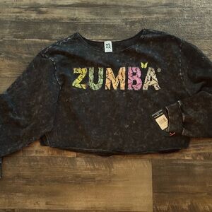 Zumba Fitness Black Acid Wash Tee